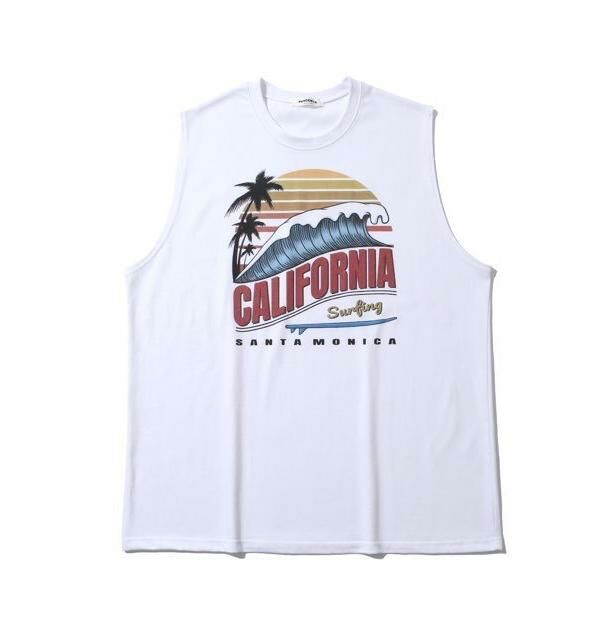 英文字圖案背心 V1049