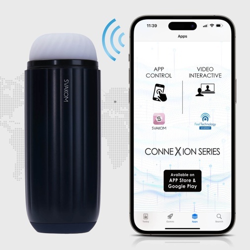 SVAKOM Sam Neo 2 吸啜&震動式智能電動飛機杯 深藍色