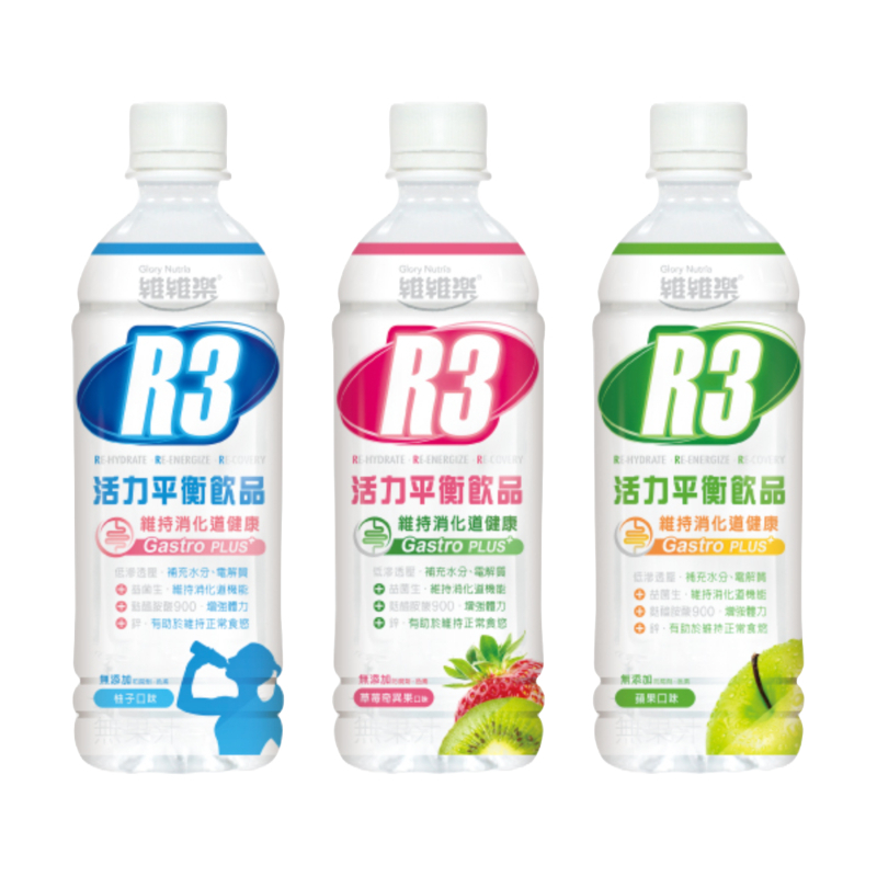 【維維樂】R3 PLUS活力平衡營飲品(原味柚子/草莓奇異果/蘋果)