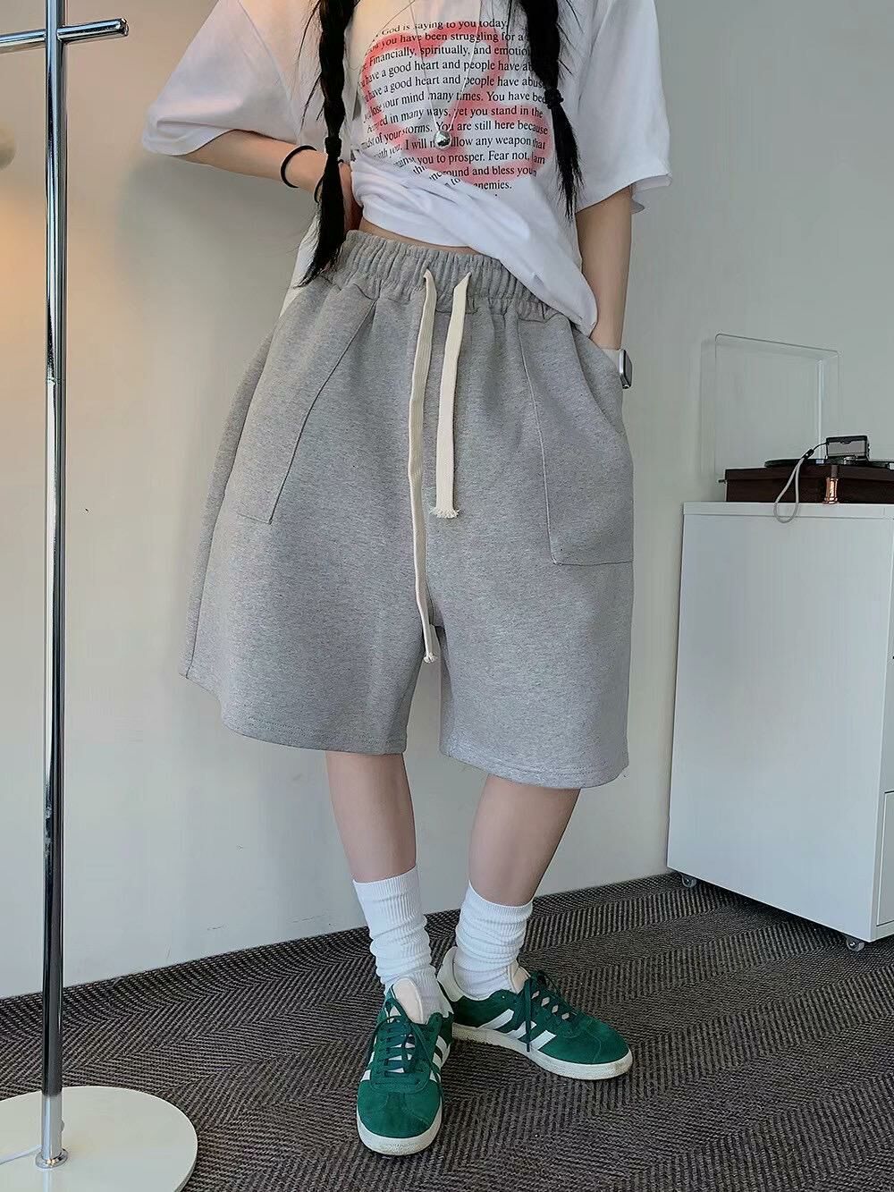 淨色棉質短褲 P2881