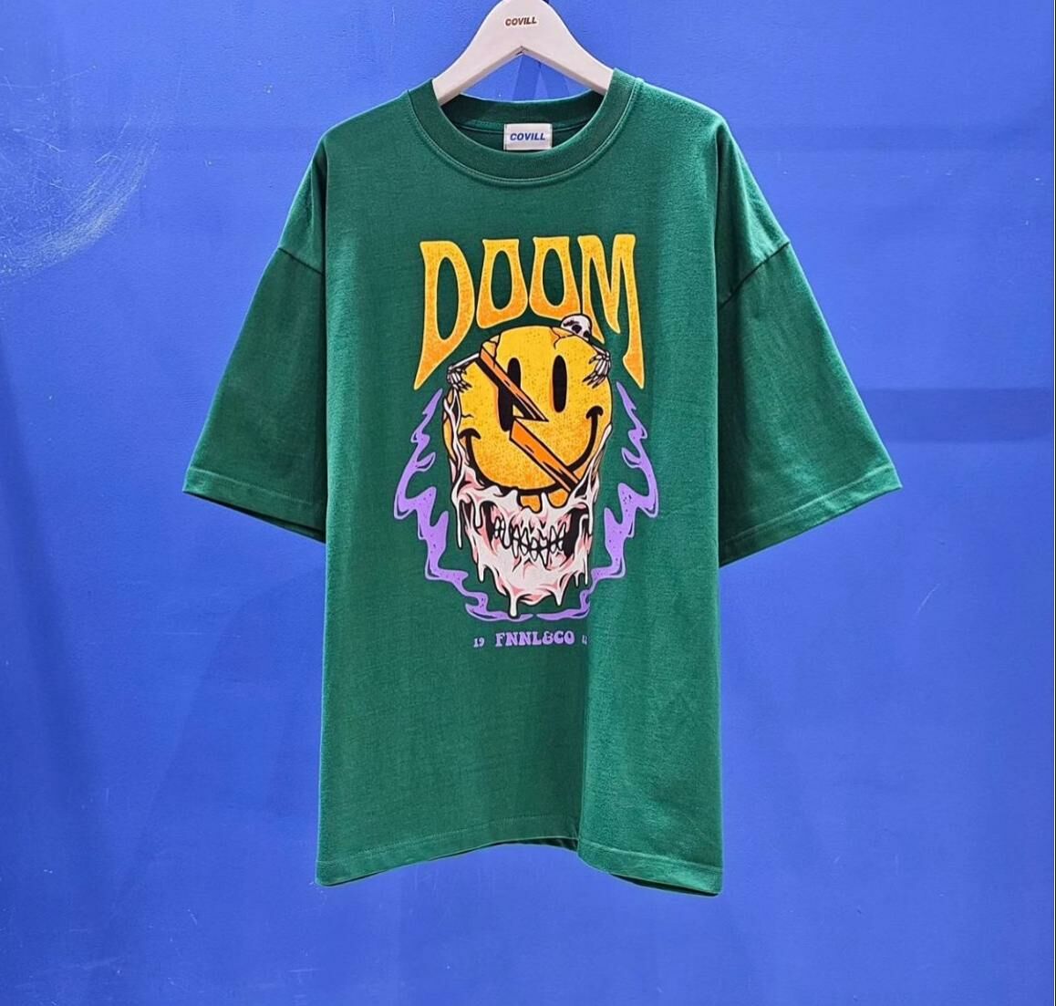 OverSize笑哈哈圖案英文字短袖Tee COVILL-111T