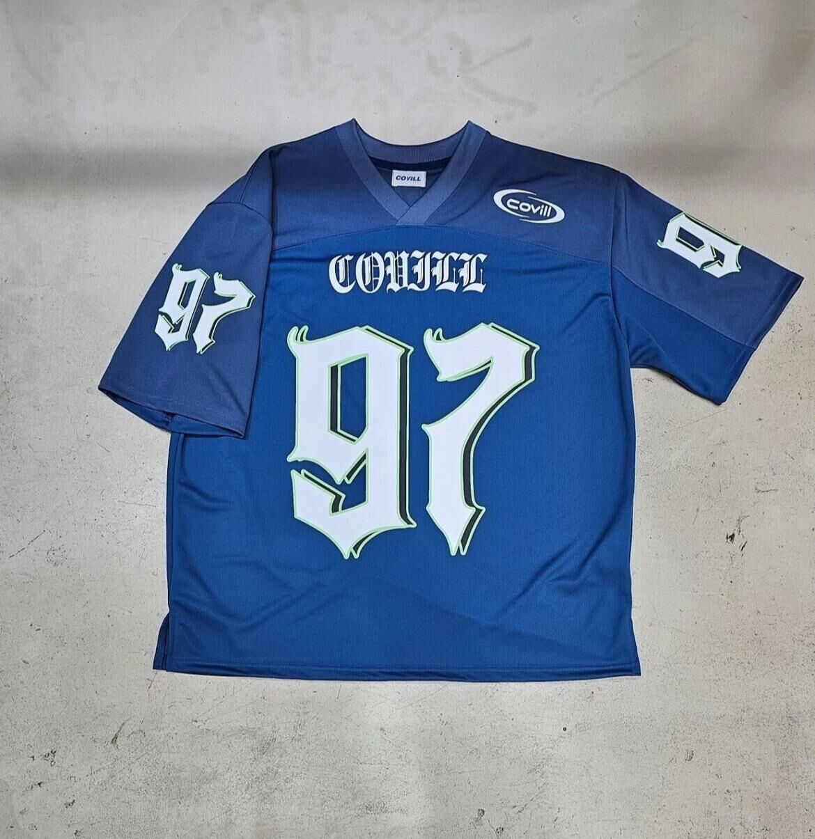 OverSizeV領英文字數字短袖Tee COVILL-112T