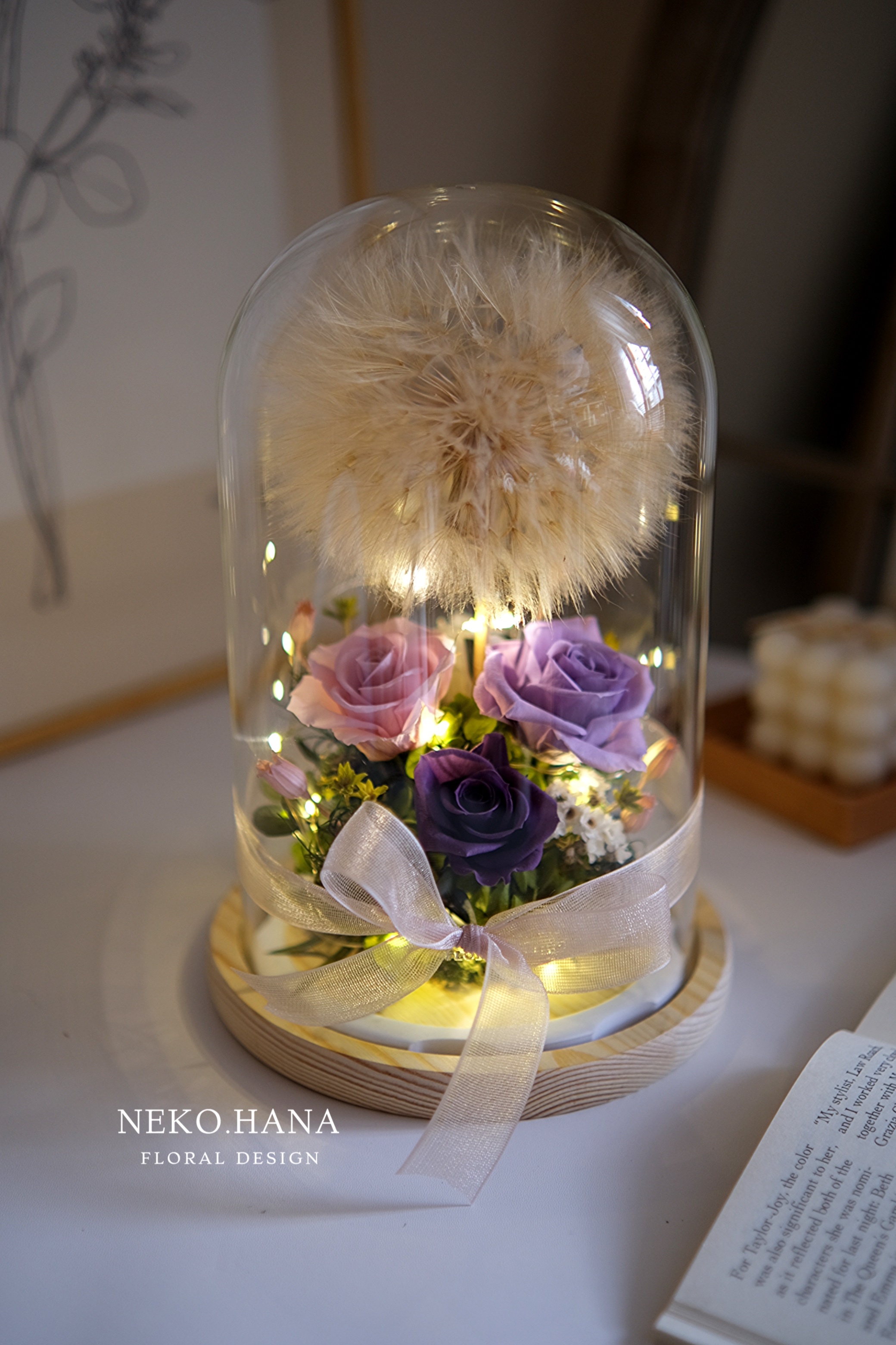 巨型蒲公英玫瑰花園（紫粉色系）