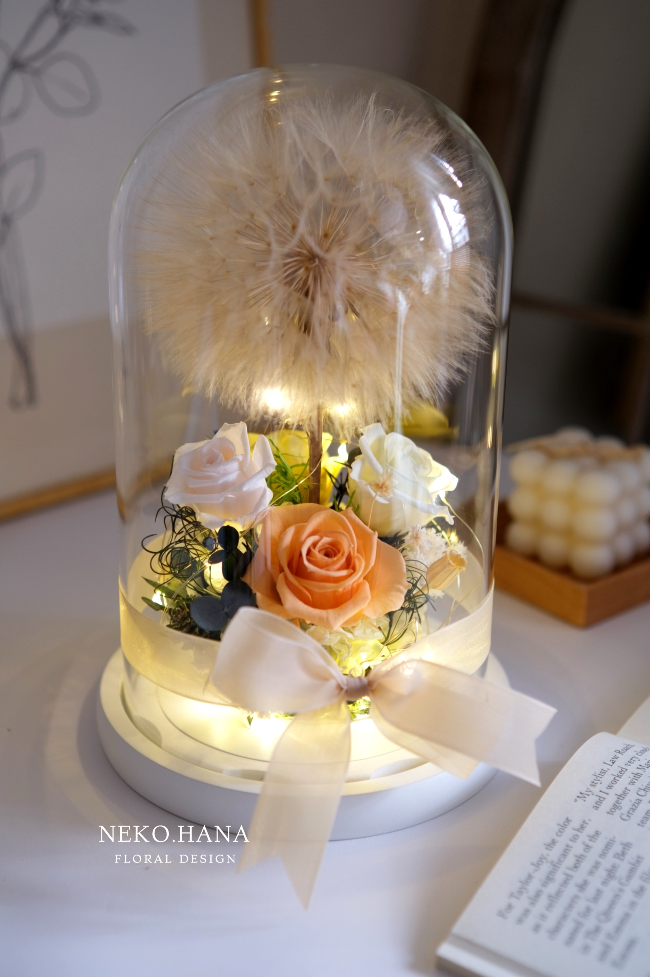 巨型蒲公英玫瑰花園（香檳色系）