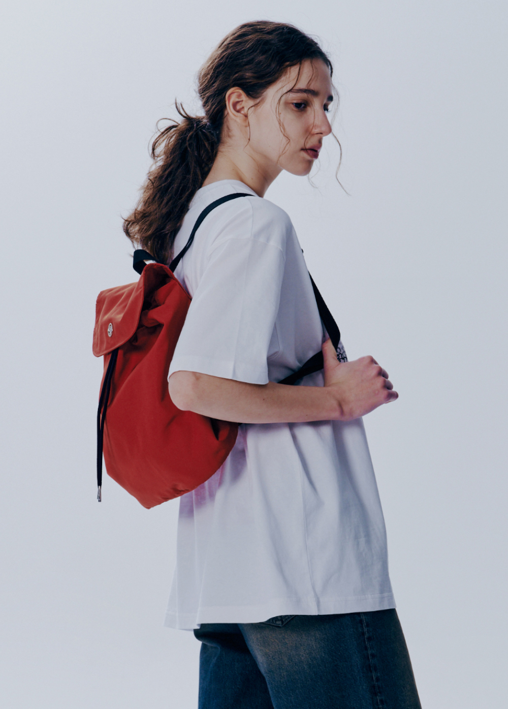 ★Marithe + Francois Girbaud★ CIRCLE LOGO BUCKET BACKPACK b CIRCLE LOGO BUCKET BACKPACK black - MARITHÉ+FRANҪOIS GIRBAUD