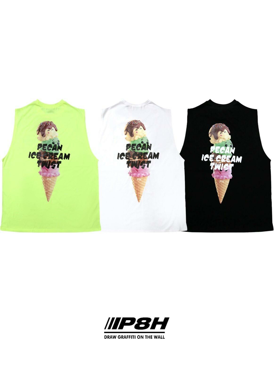 雪糕圖案英文字背心 PLUS82HIYA-095V