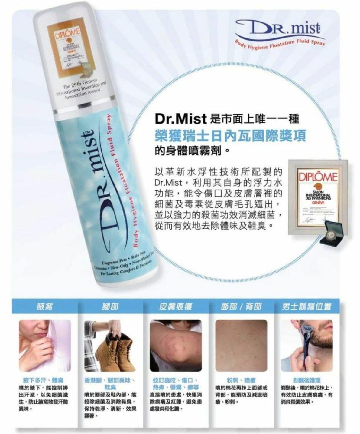 Dr.Mist Body Hygiene Floatation Fluid Spray 身體噴霧