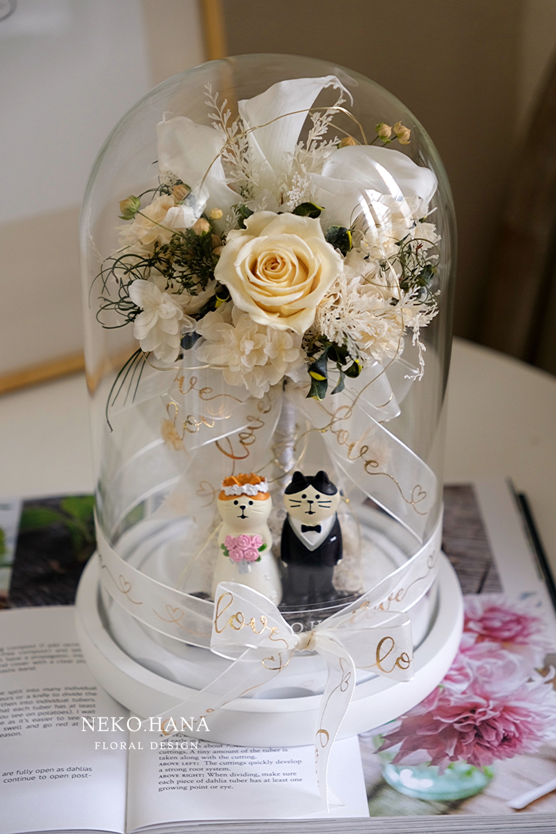 永生海芋大花盅（貓咪禮服版）