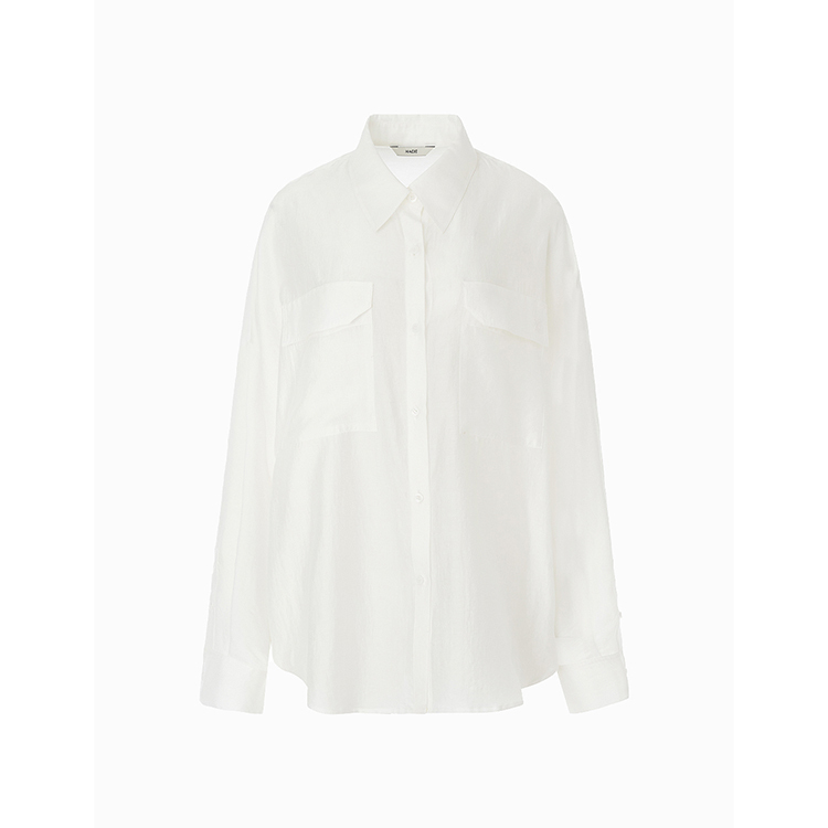 夏日透膚薄襯衫