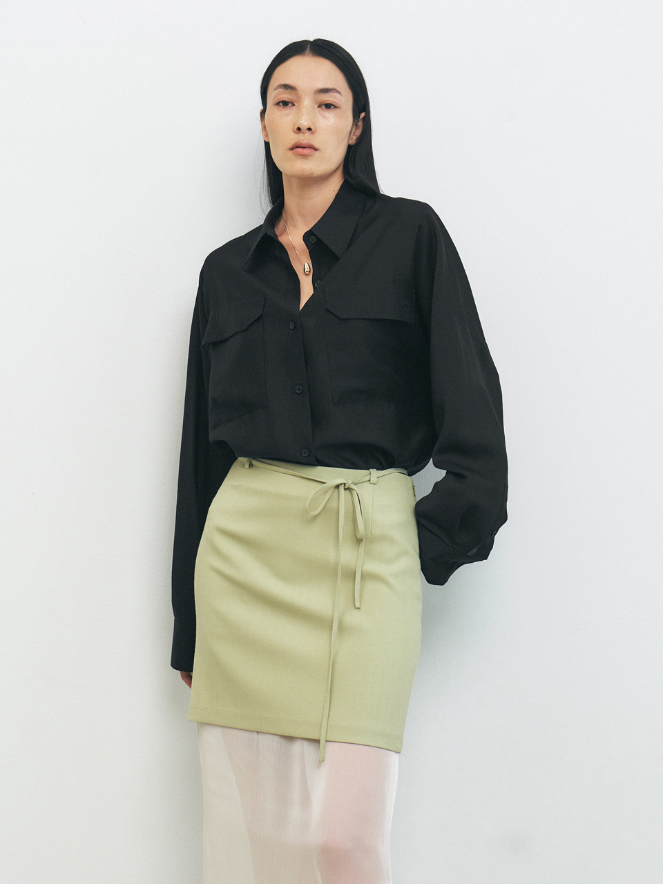 夏日透膚薄襯衫