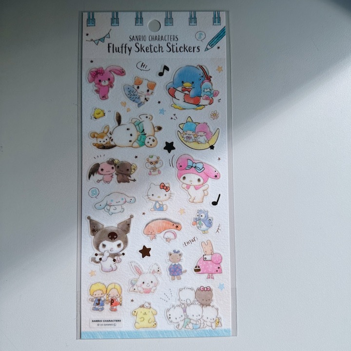 三麗鷗角色 庫洛米 描圖紙燙金貼紙｜日本Kamio
