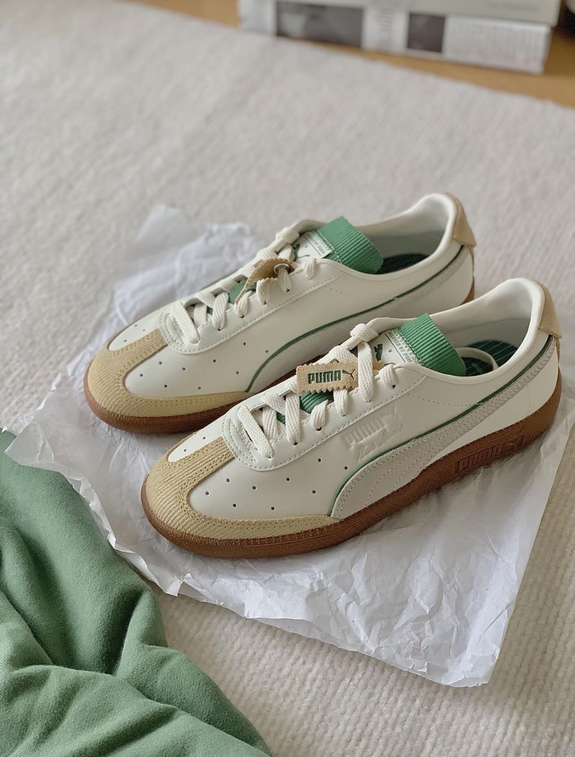 Puma Vlado Stenzel 抹茶焦糖 米白色 皮革 拼接 德訓鞋 386343-01/預購