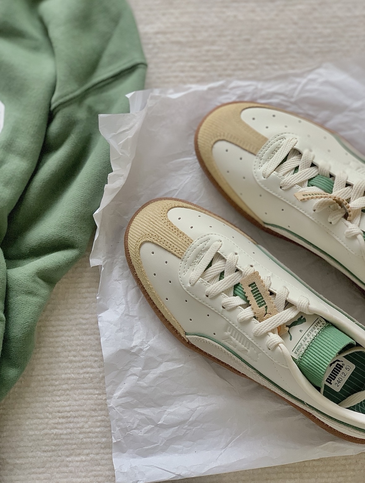 Puma Vlado Stenzel 抹茶焦糖 米白色 皮革 拼接 德訓鞋 386343-01/預購