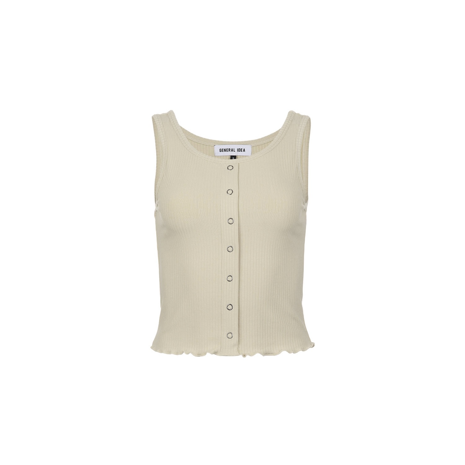 [GENERAL IDEA] SNAP RIBBED SLEEVELESS