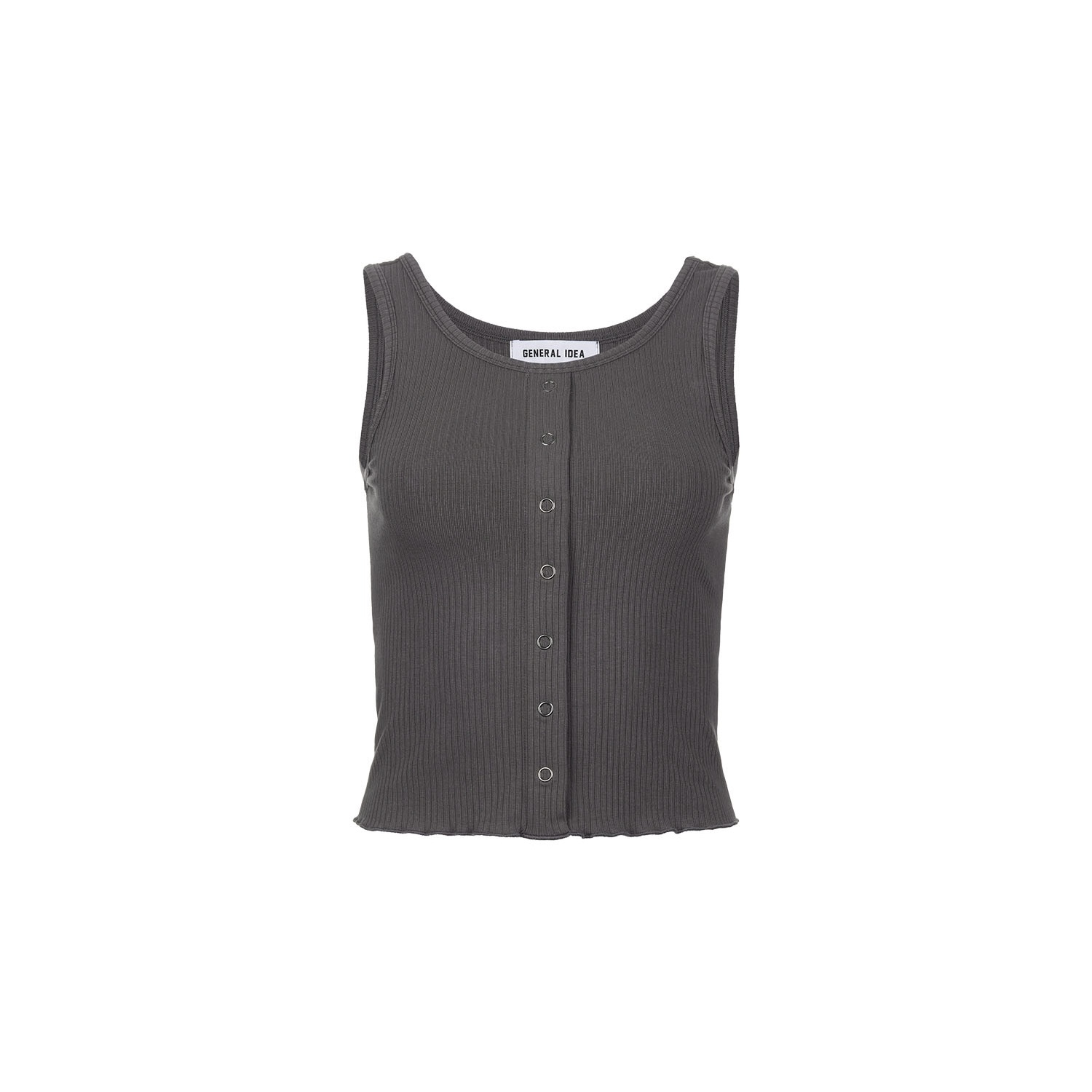 [GENERAL IDEA] SNAP RIBBED SLEEVELESS