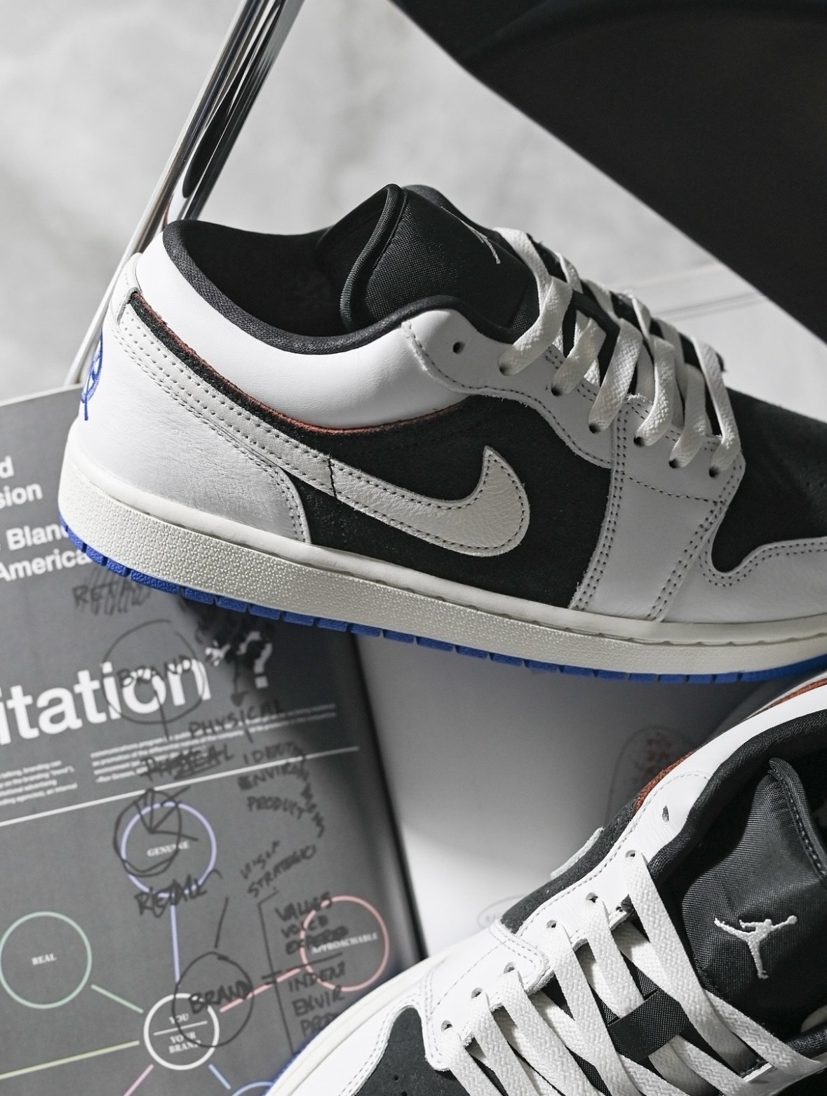 Nike Air Jordan 1 AJ1 Quai 54 白黑色 皮革 拼接 男款 HQ0764-001/預購