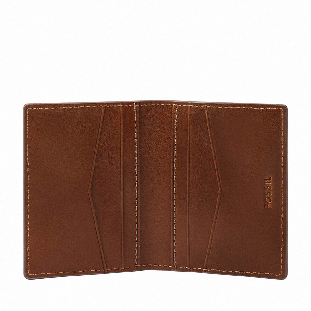 Hayes 真皮徽章LOGO卡夾-深棕色 ML4646200