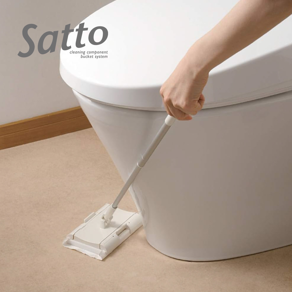 日本山崎 Satto夾式迷你地板擦_含伸縮桿