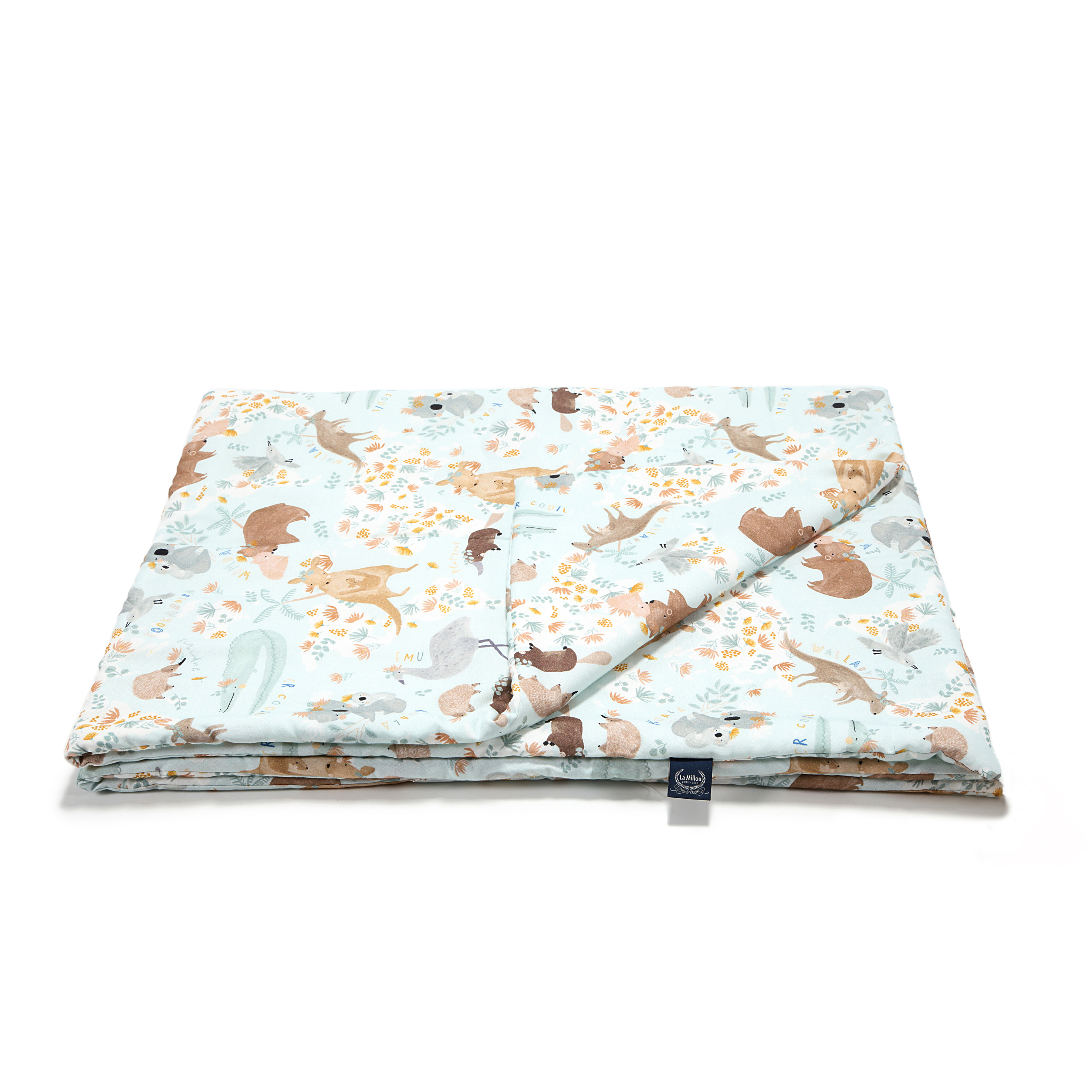 La Millou波蘭 竹纖涼感被(140x110cm)｜抗菌被｜無流蘇簡約質感｜澳洲森友會(藍底)