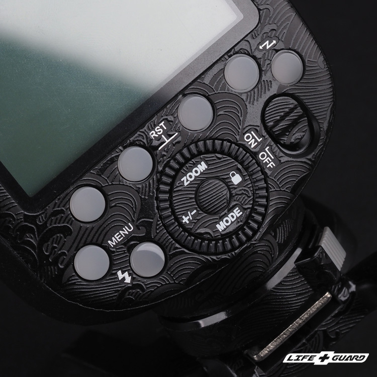 Godox TT685 II 相機閃光燈貼膜細節圖，LIFE+GUARD 專機專屬設計開版