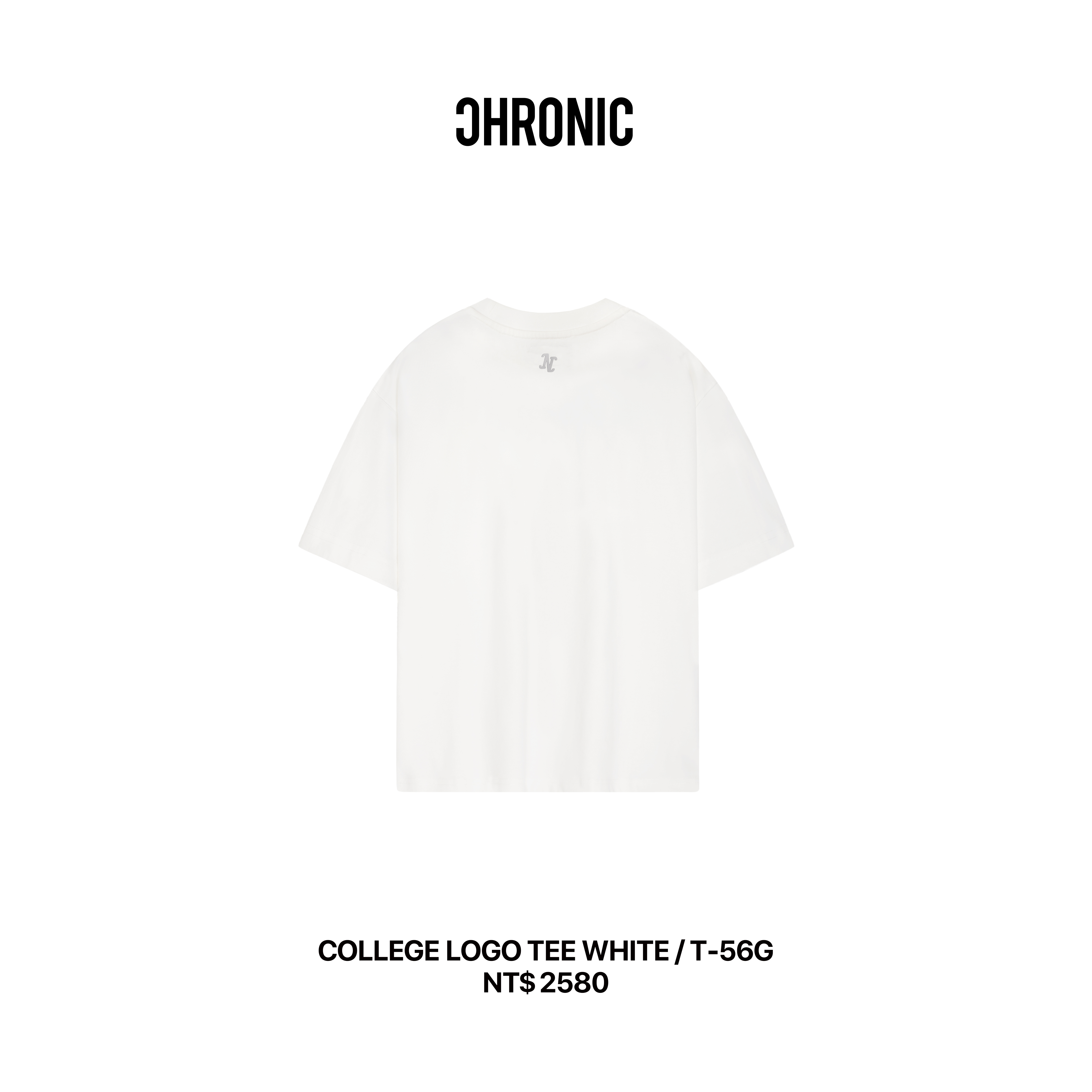COLLEGE LOGO TEE WHITE / T-56