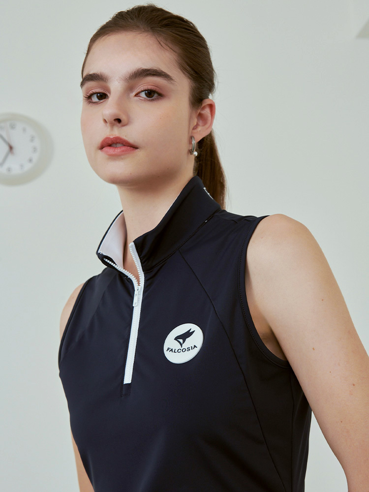 高球水漾連衣裙-墨水藍