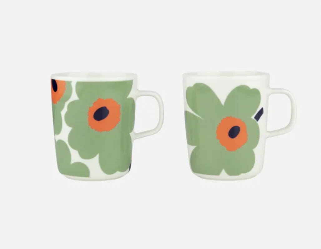 代購現貨 | marimekko 牛油果 Unikko Mug  | 2.5DL 有盒一套兩隻