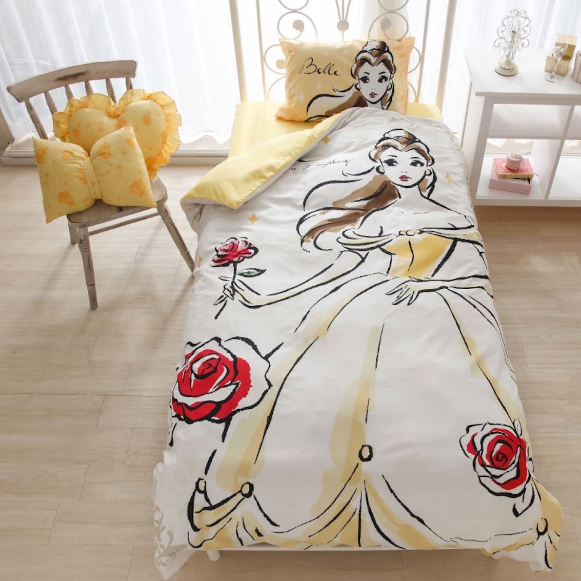 日本 Disney Princess 3 件裝床上套裝 (單人床) - Belle