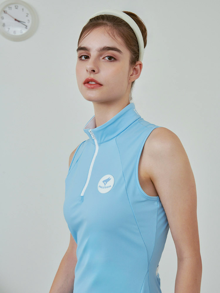 高球水漾連衣裙-繡球淺藍