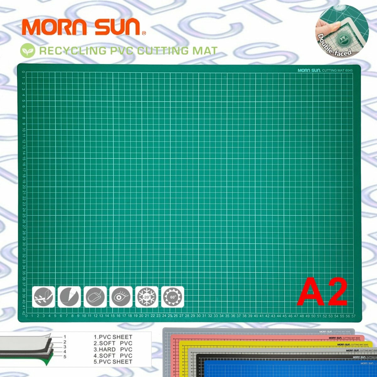 台灣陽晨® 加強五層型A2耐切割墊/鎅板 - 24" X 18"(60x45cm) - 1 塊