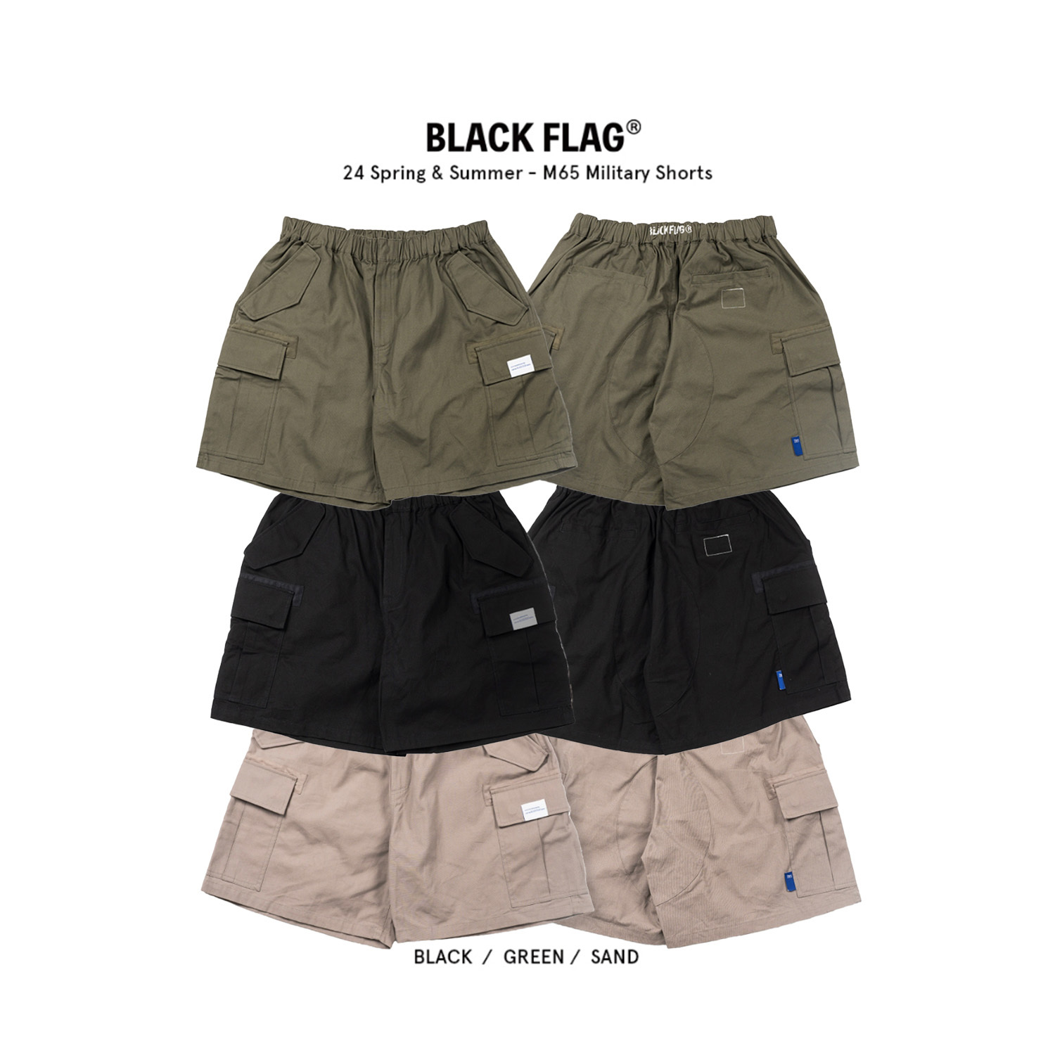 BLACK FLAG 黑旗 Cargo Short 工裝短褲【jbf24p003】