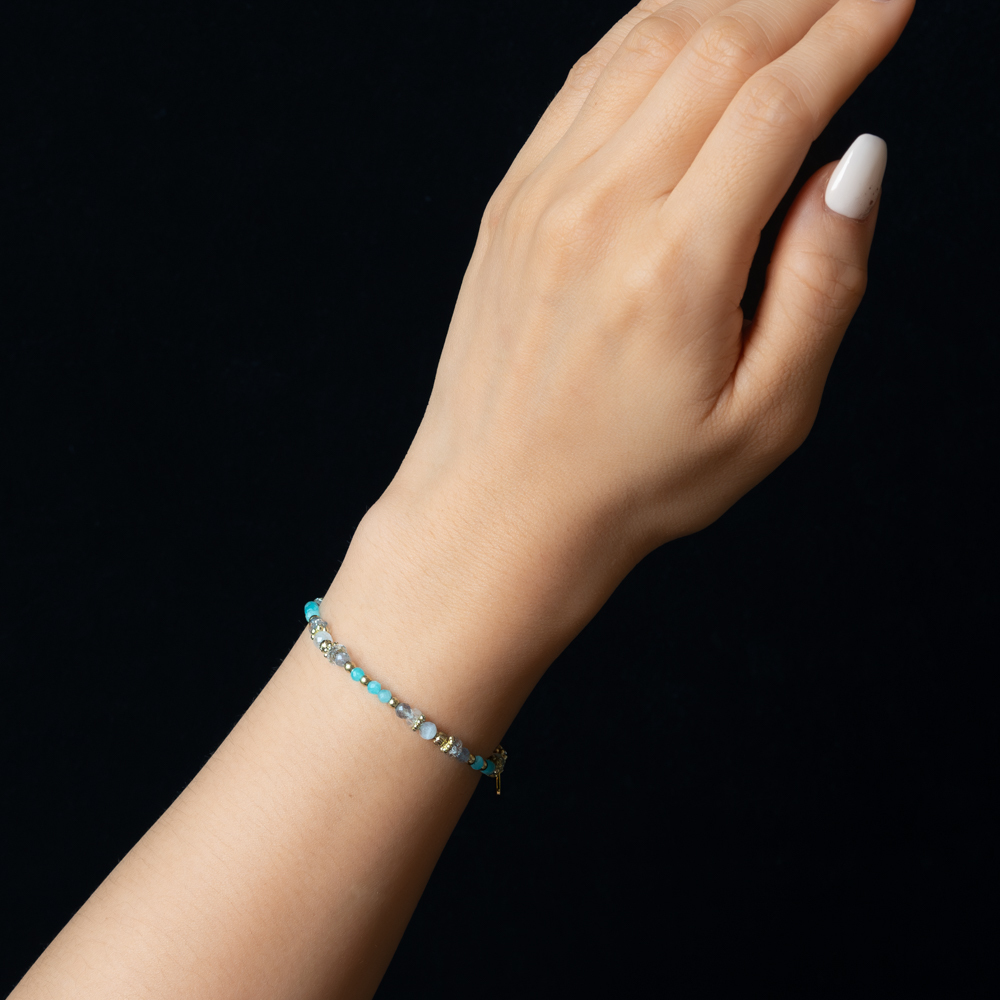 加利利海假期｜天河石黃銅手鍊 C1631