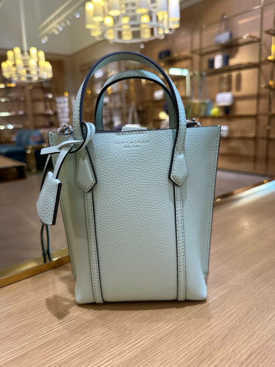 TORY BURCH｜SHOULDER BAGS (PERRY MINI TOTE (142616-104)) E] TORY BURCH MINI PERRY N/S TOTE,MEADOW MIST, 142616-402