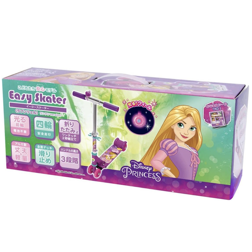 日本 Easy Skater Disney Princess 可摺合閃燈滑板車 - Rapunzel