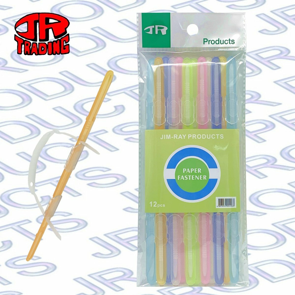 幻彩透明 2孔膠快勞夾扣, 12個裝