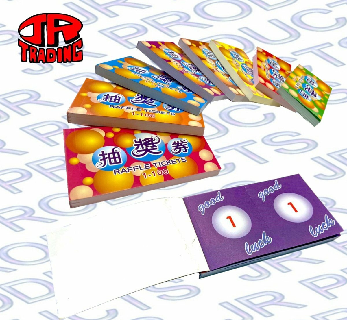 彩色抽獎券, 1至100號碼 - 1 套