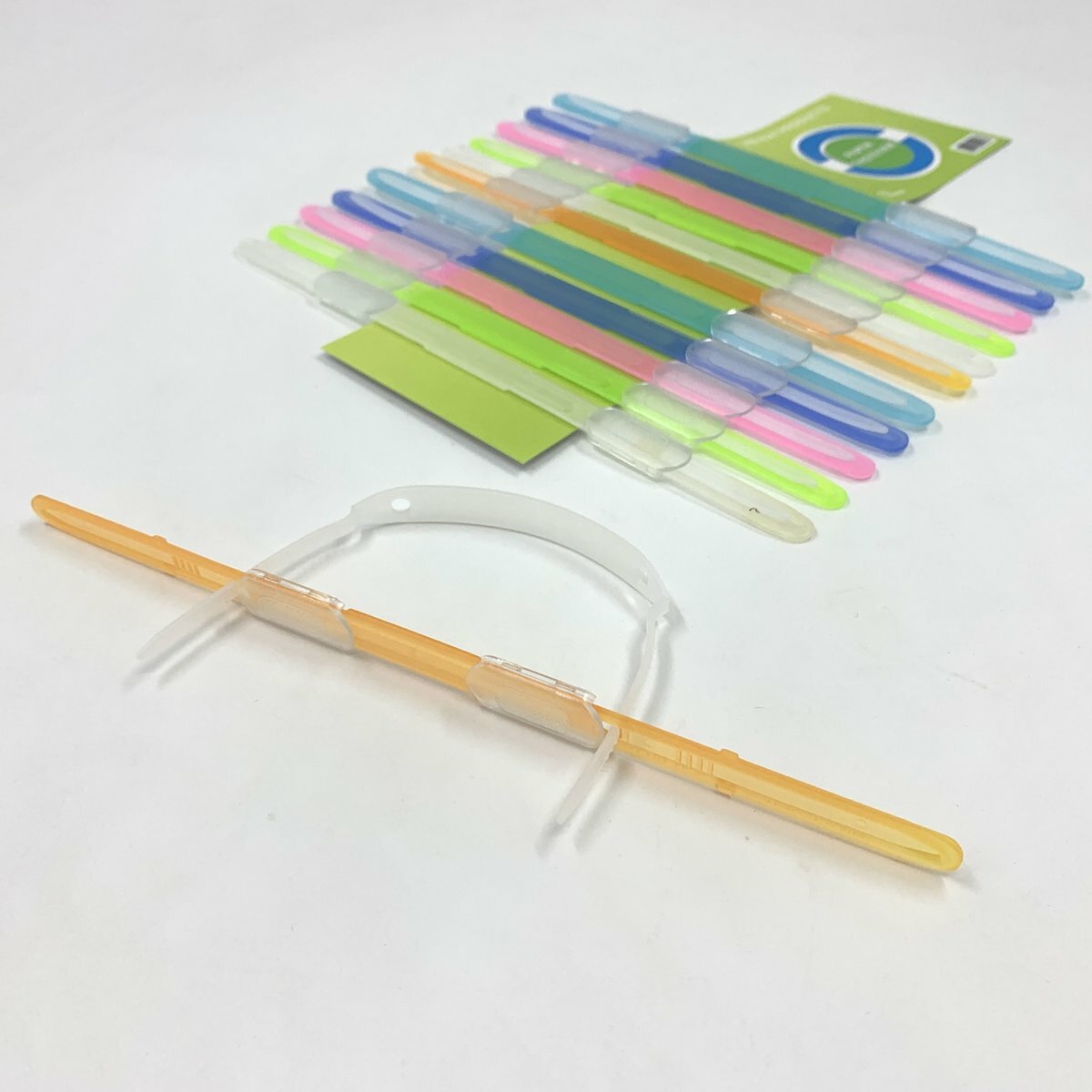 幻彩透明 2孔膠快勞夾扣, 12個裝