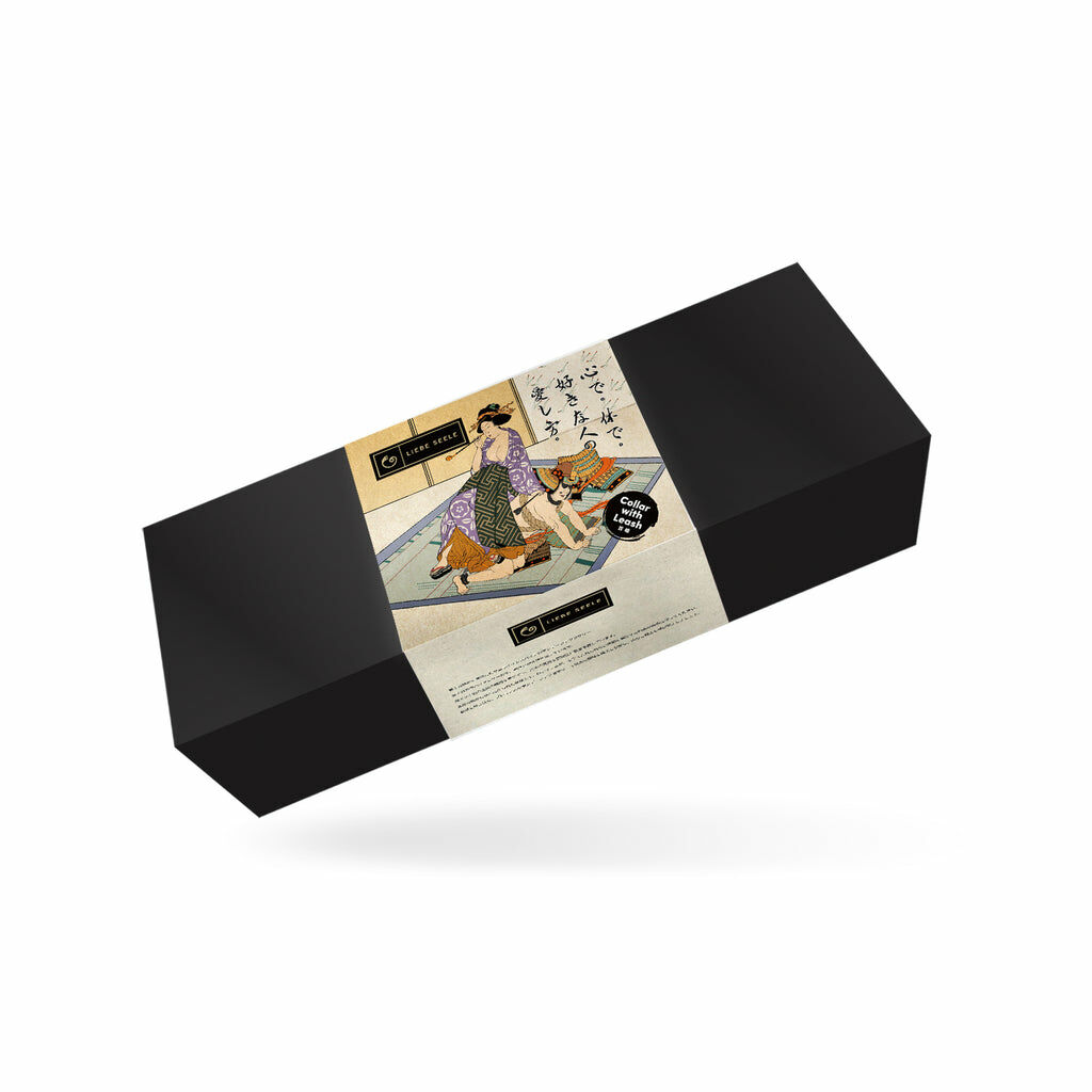 Liebe Seele Samurai 皮革頸圈連牽帶 黑色