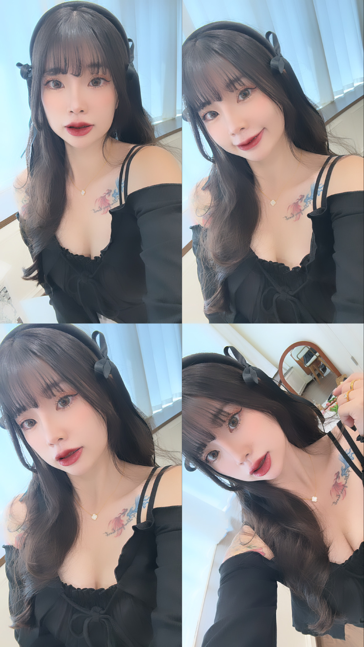 法式芭蕾蝴蝶結髮箍🖤