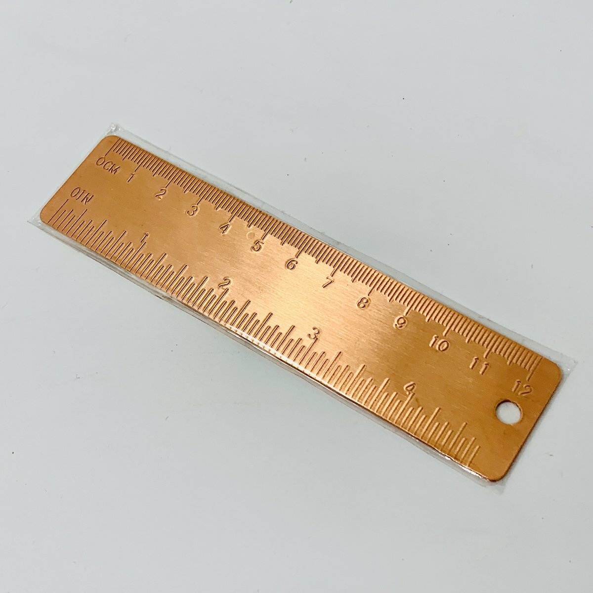 JR-1869 復古銅 12mm 金屬尺《袖珍版》- 1 件