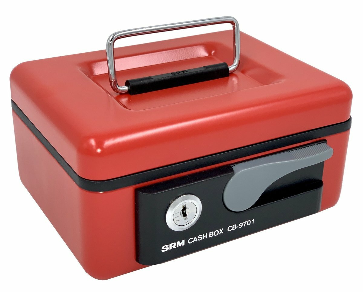 "SRM 地球牌" 小型豪華金庫錢箱 #CB-9701R - 1 個