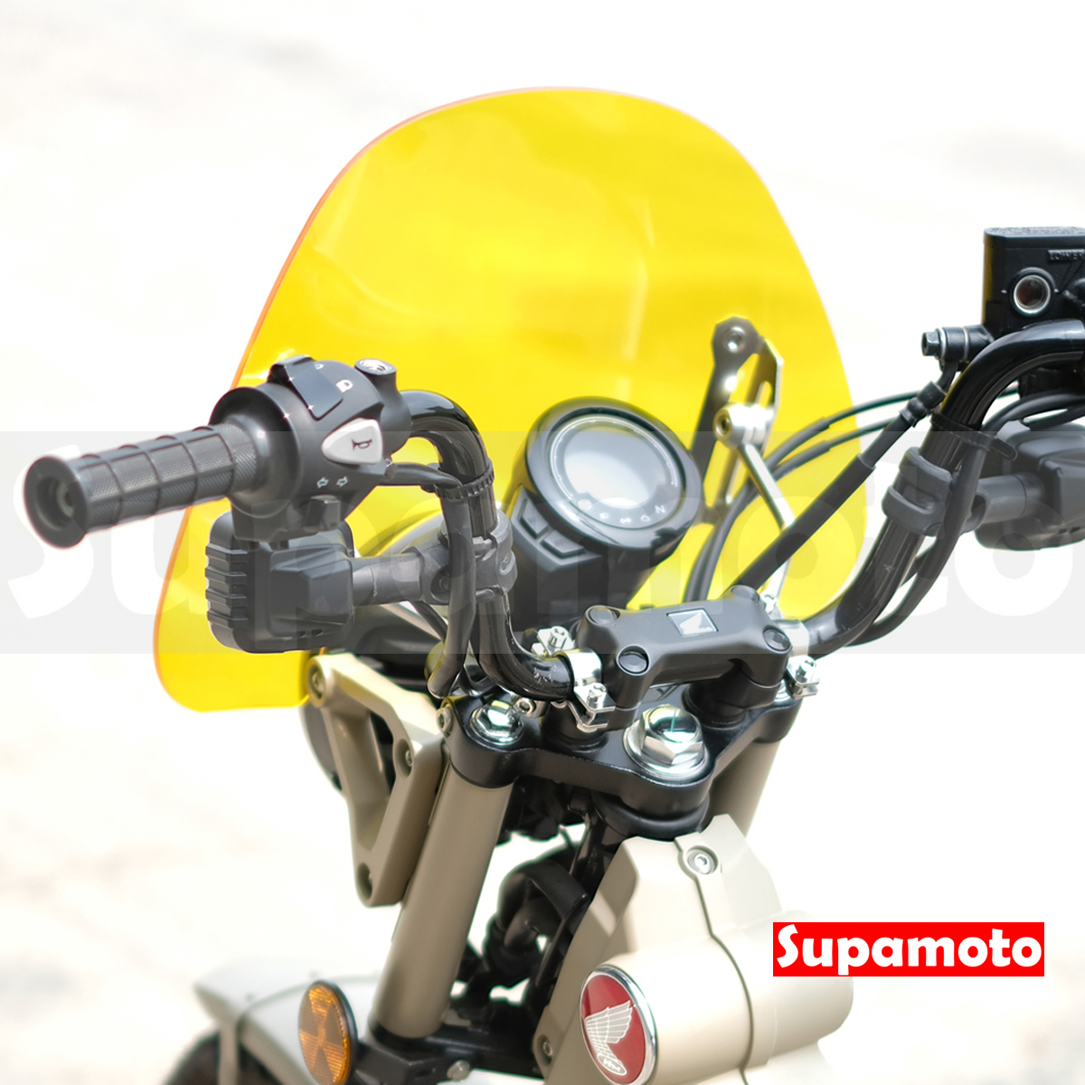 -Supamoto- 通用擋風鏡—33橘黃 (風鏡/復古/整流罩/檔車/街車/CT125/CB350/機車改裝)