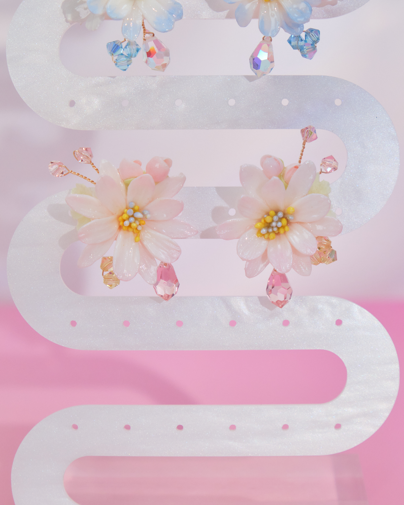 10917 Summer Big Flower S925 Ear Studs