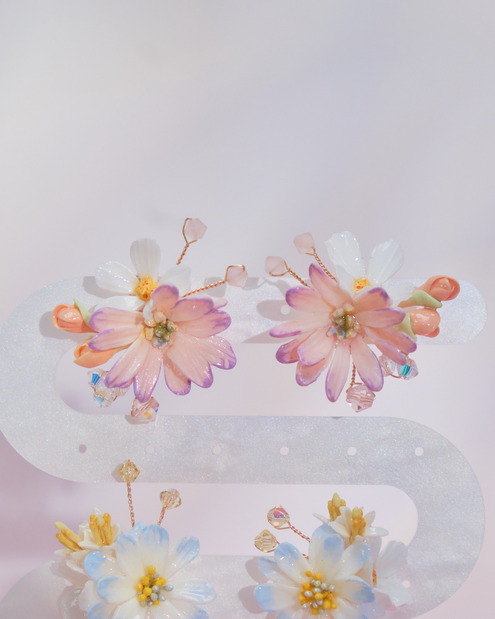 10919 Summer Big Flower S925 Ear Studs