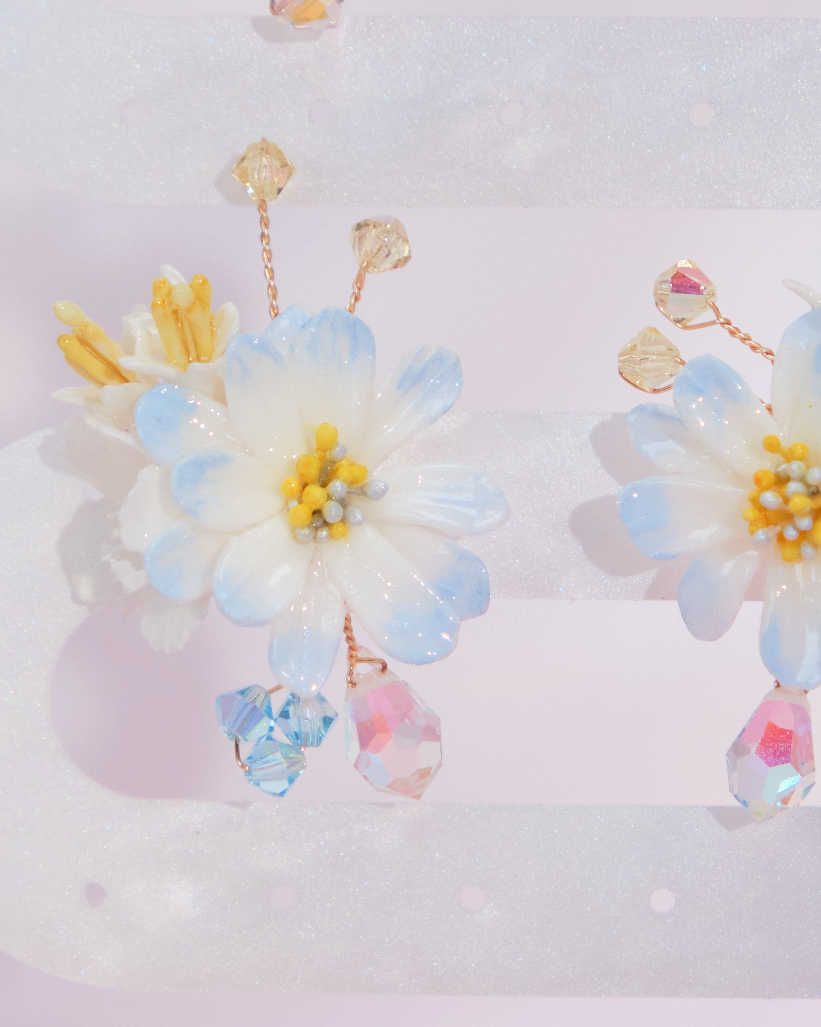 10918 夏日大花S925耳釘