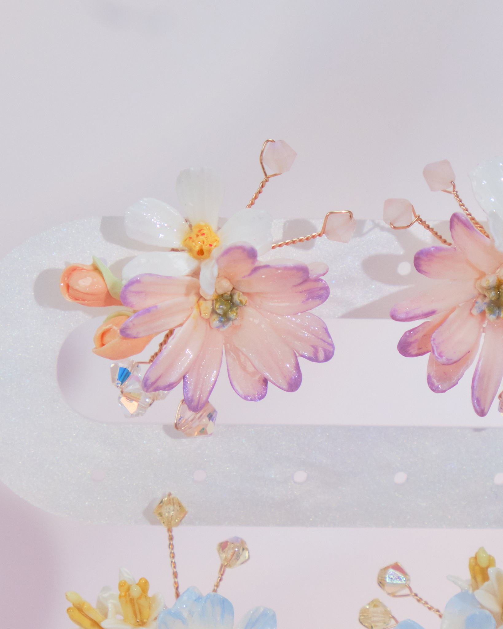 10919 Summer Big Flower S925 Ear Studs