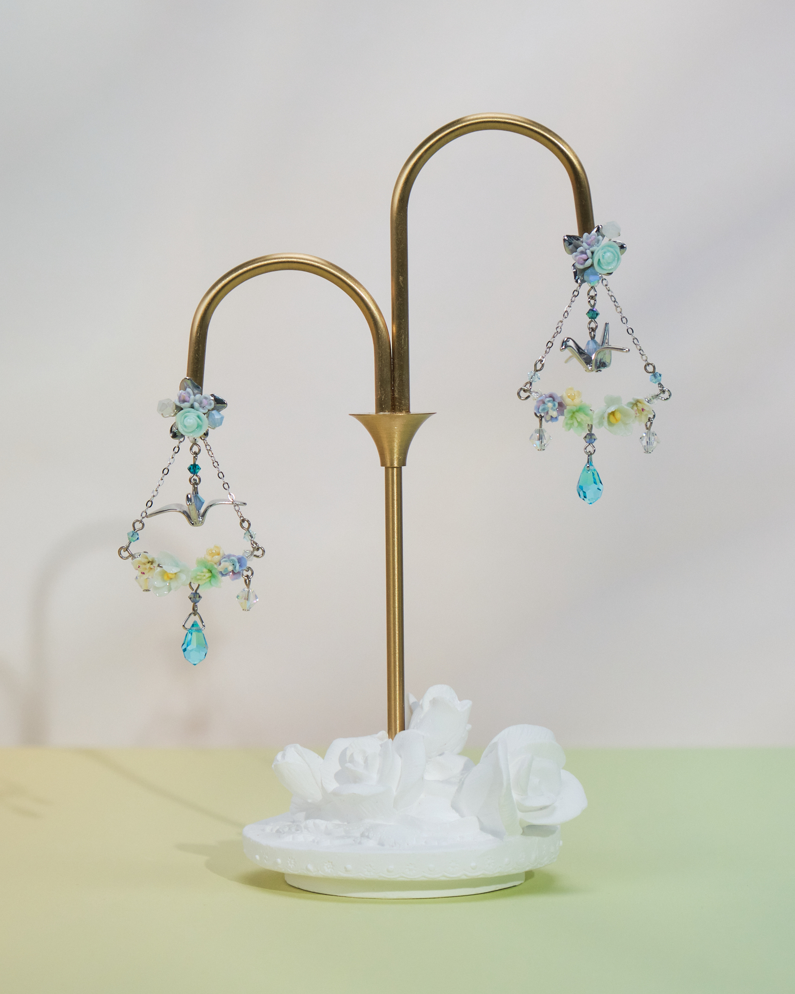 10938 Bouquet Swing S925 2-Way Short Earrings