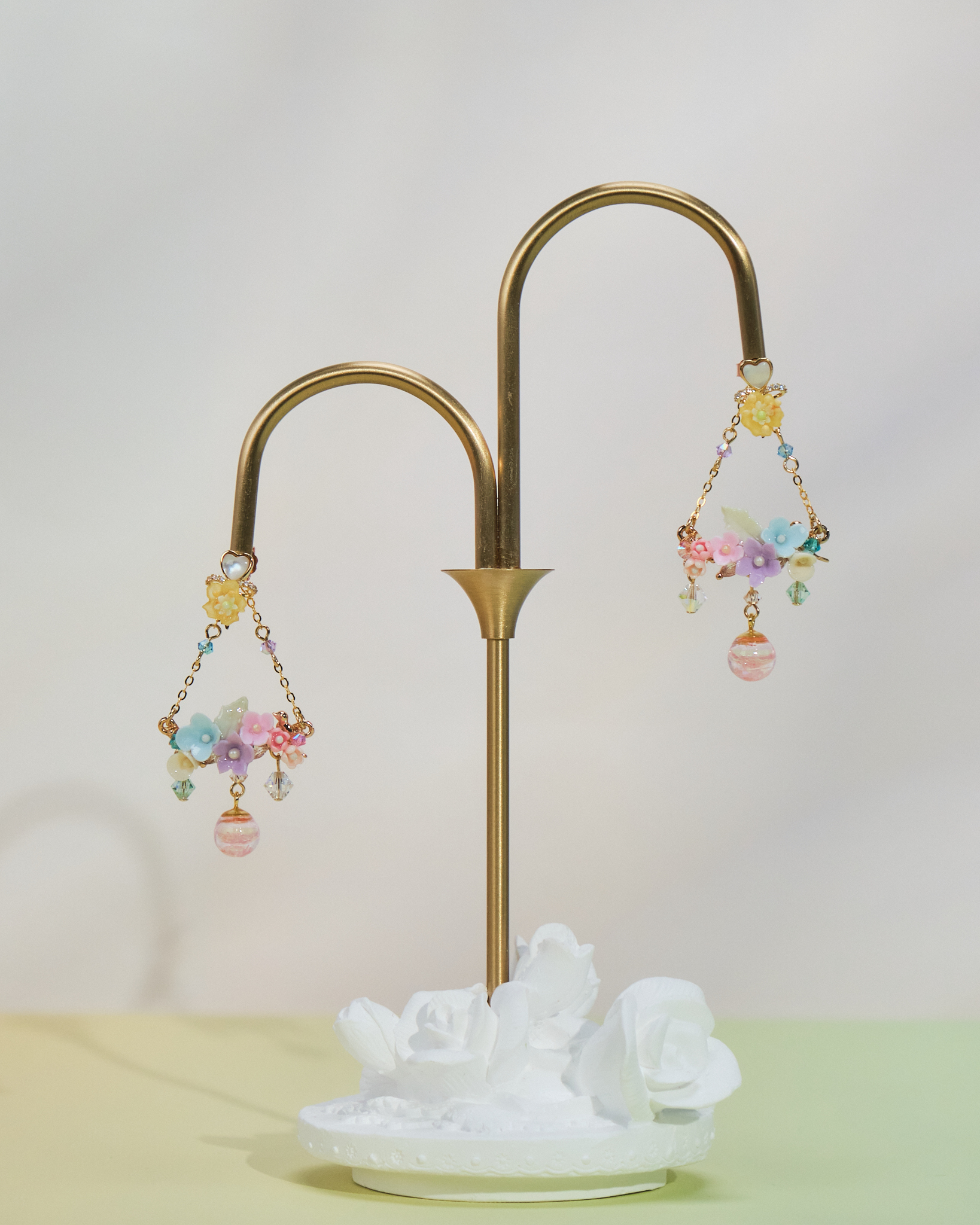 10942 Bouquet Swing S925 2-Way Short Earrings