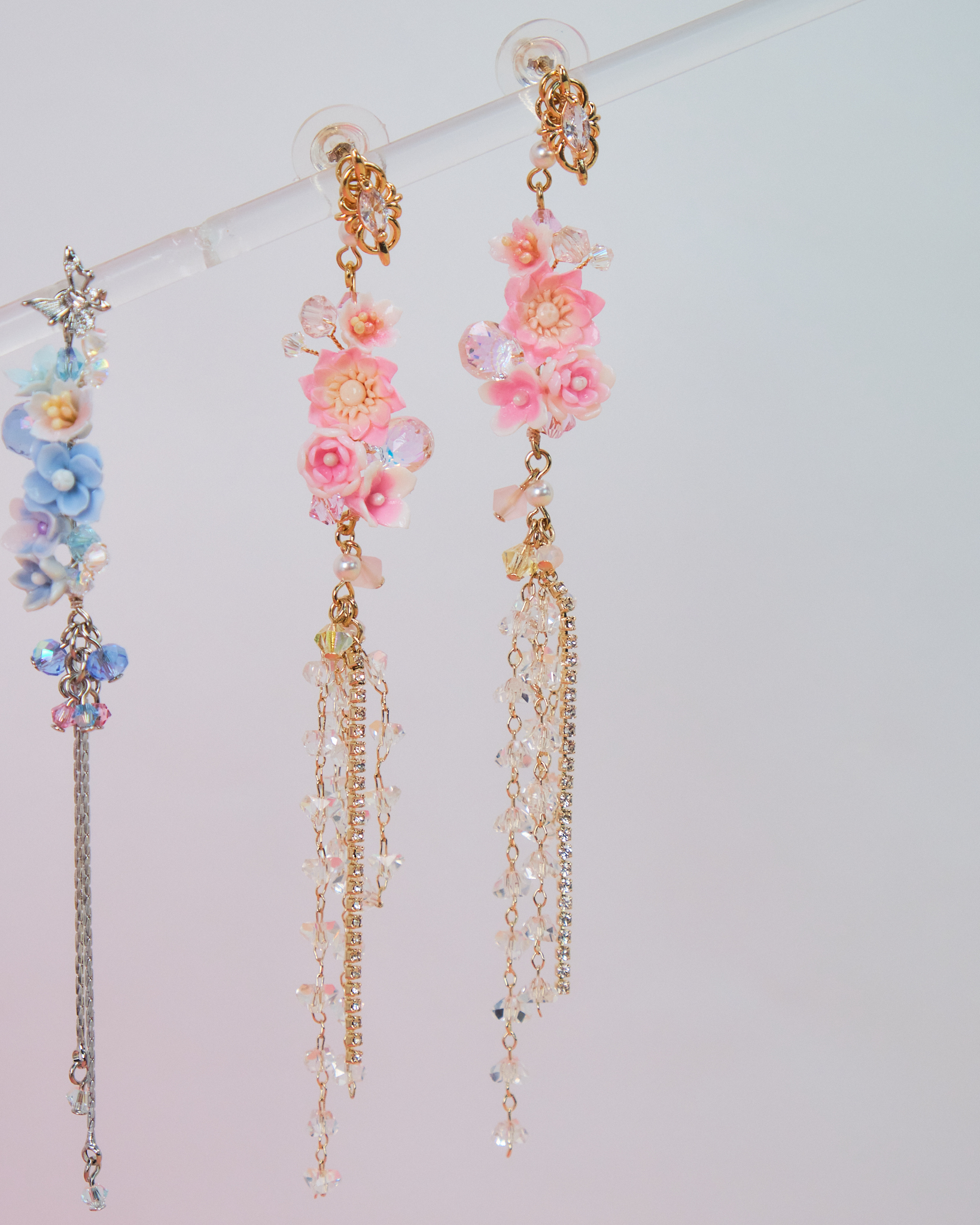 10948 Vacation Tassel S925 2-Way Long Earrings