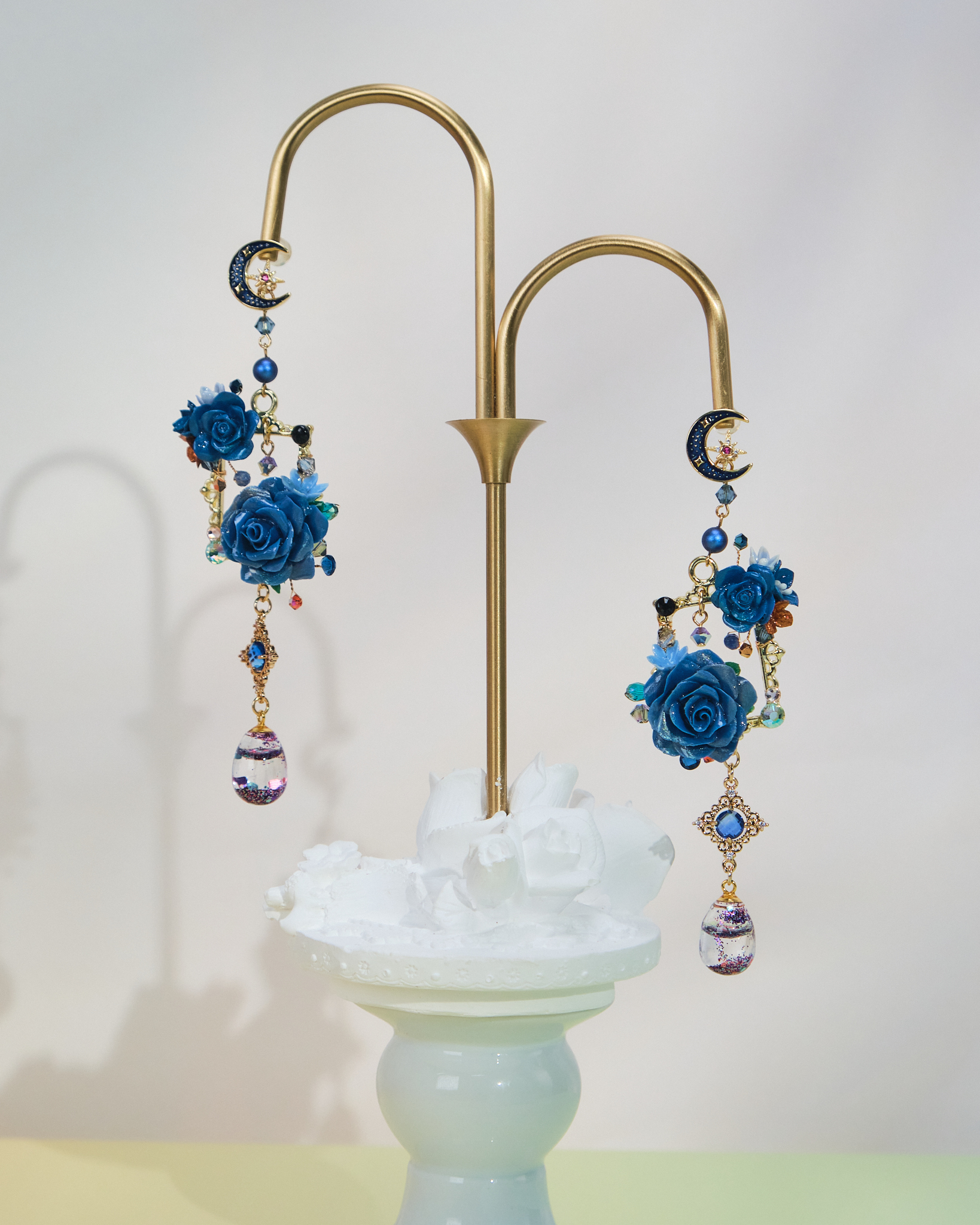 10958 閃爍花框S925長耳環